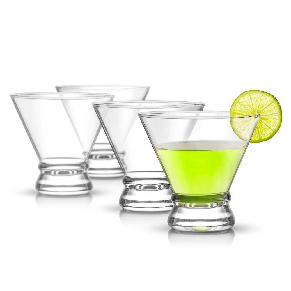 JoyJolt Afina Ribbon 8 oz. Martini Glasses (Set of 4) JG10222