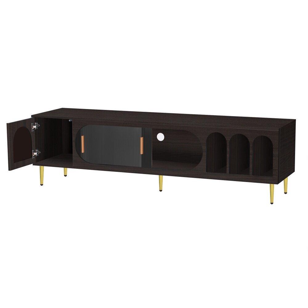 TV Stand for 70 Inch TV Media Console Table with Shelves /Cabinets