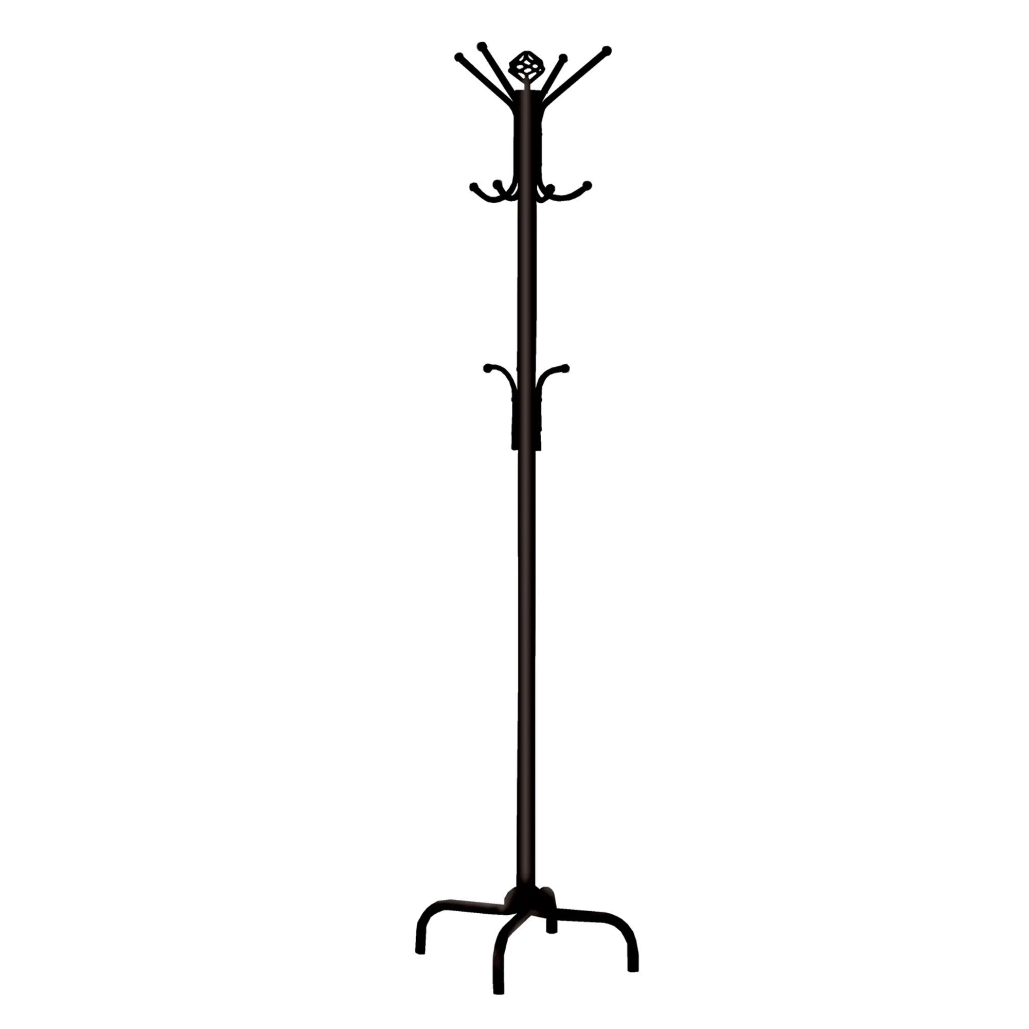 Contemporary Black Metal Coat Rack