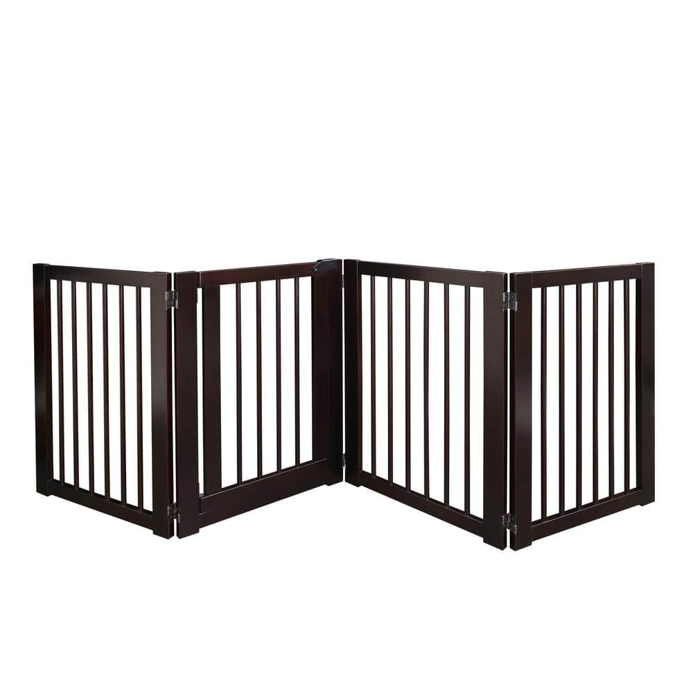 American Trails Espresso Freestanding Pet Gate with Door 600-54