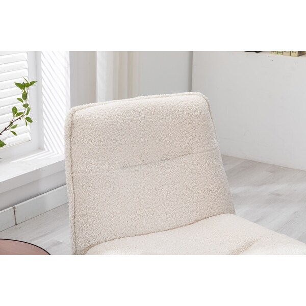 Modern Teddy Fabric Accent Armless Chair