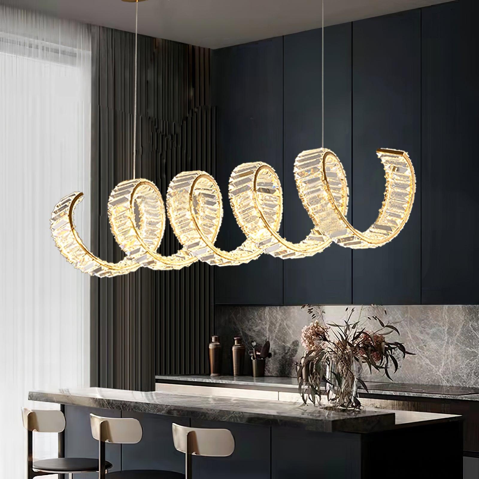 Curved LED Chandelier