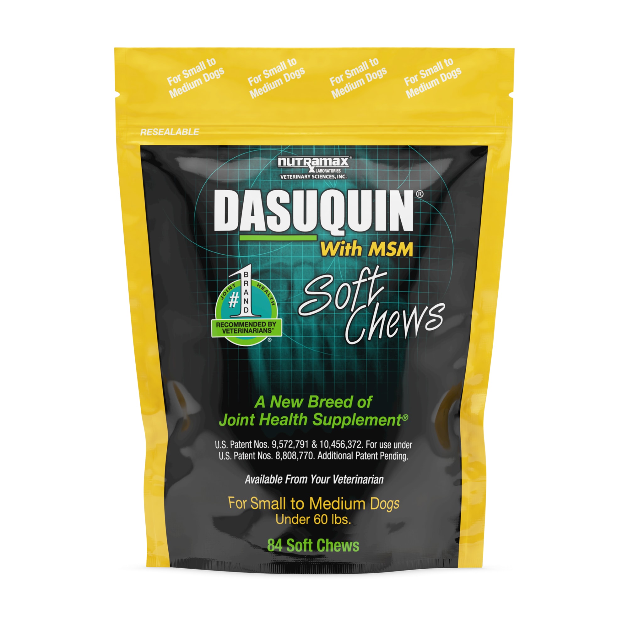 DASUQUIN With MSM Soft Chews for Small to Medium Dogs Under 60 lbs.， Count of 84