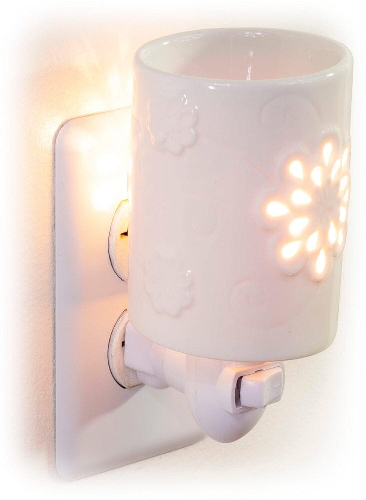 Plug-In Fragrance Wax Melt Warmer (Floral Swirl)