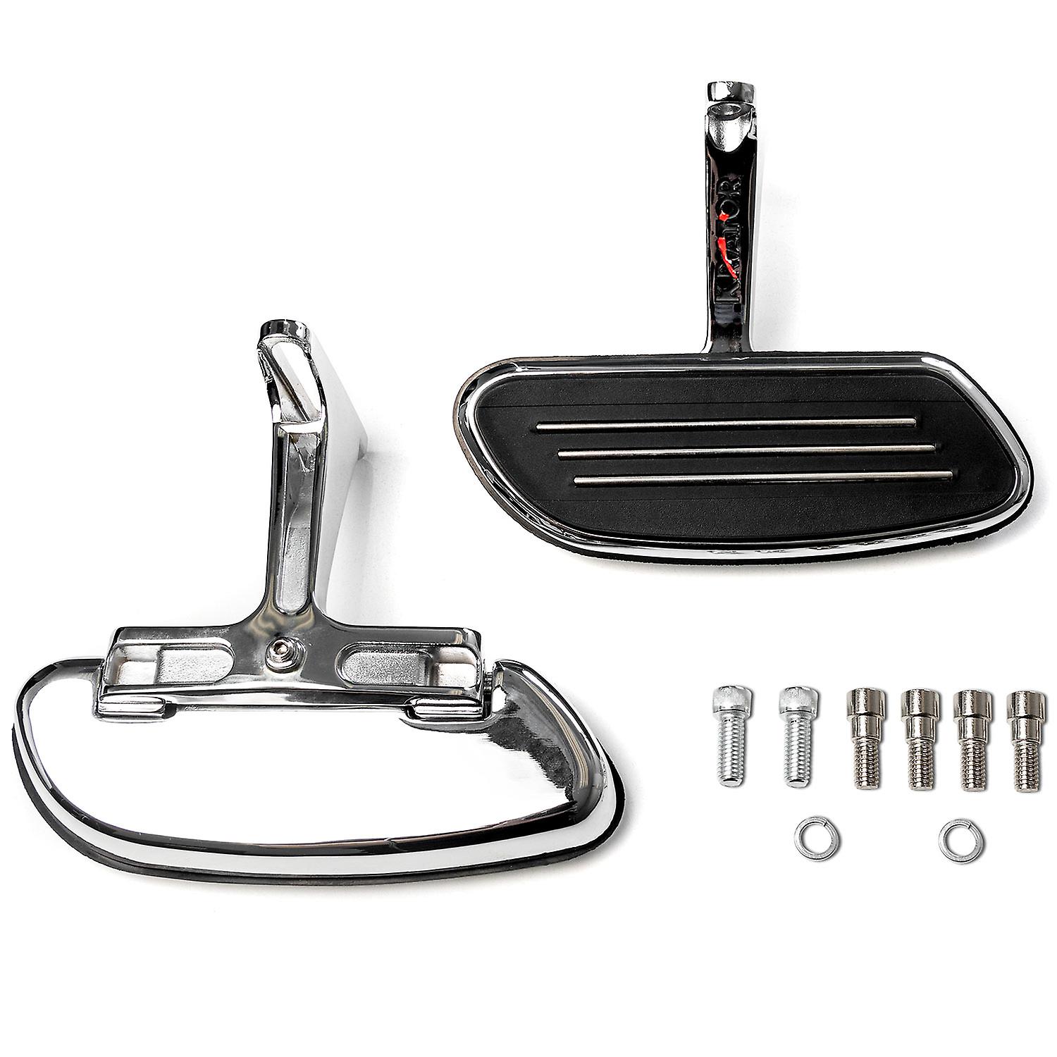 Chrome Rear Passenger Floorboards Streamliner-Style Flip-Up Footboard Compatible with 2014-2019 Harley Davidson Electra Glide Ultra Classic - FLHTCU