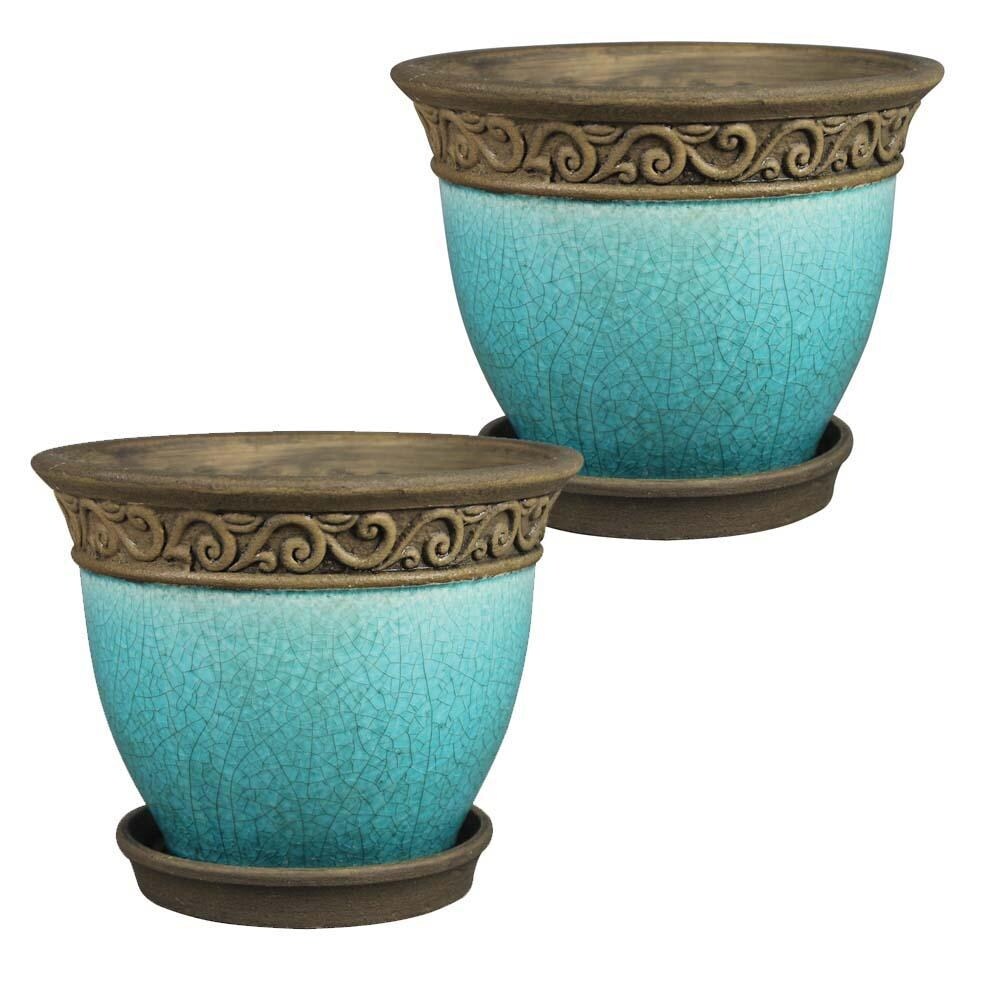 Southern Patio Cadiz Planter  2 Pack   8\