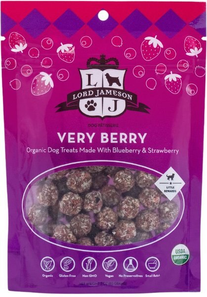 Lord Jameson Little Rewards Very Berry Grain-Free Dog Treats， 3-oz bag