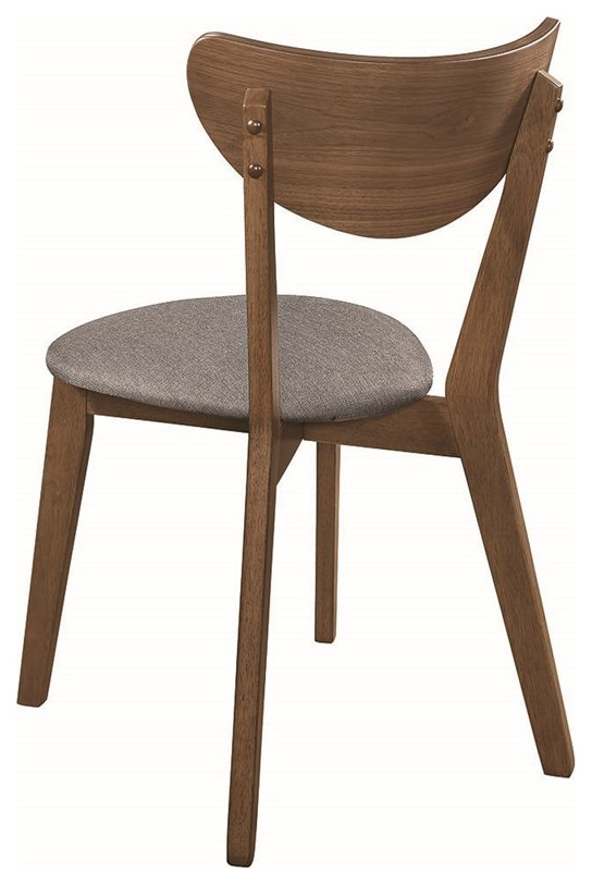 Coaster Alfredo Open Back Wood Dining Chairs in Walnut   Midcentury   Dining Chairs   by Homesquare  Houzz