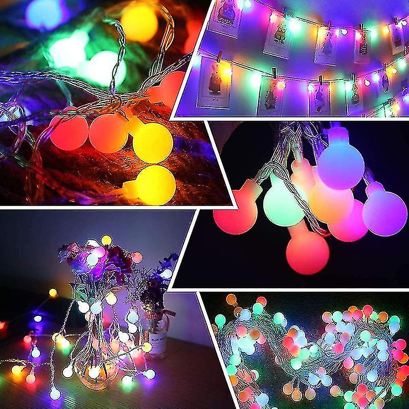 Globe String Lights Waterproof 10m 80 Led  Lights Plug In Powered Christmas Lights