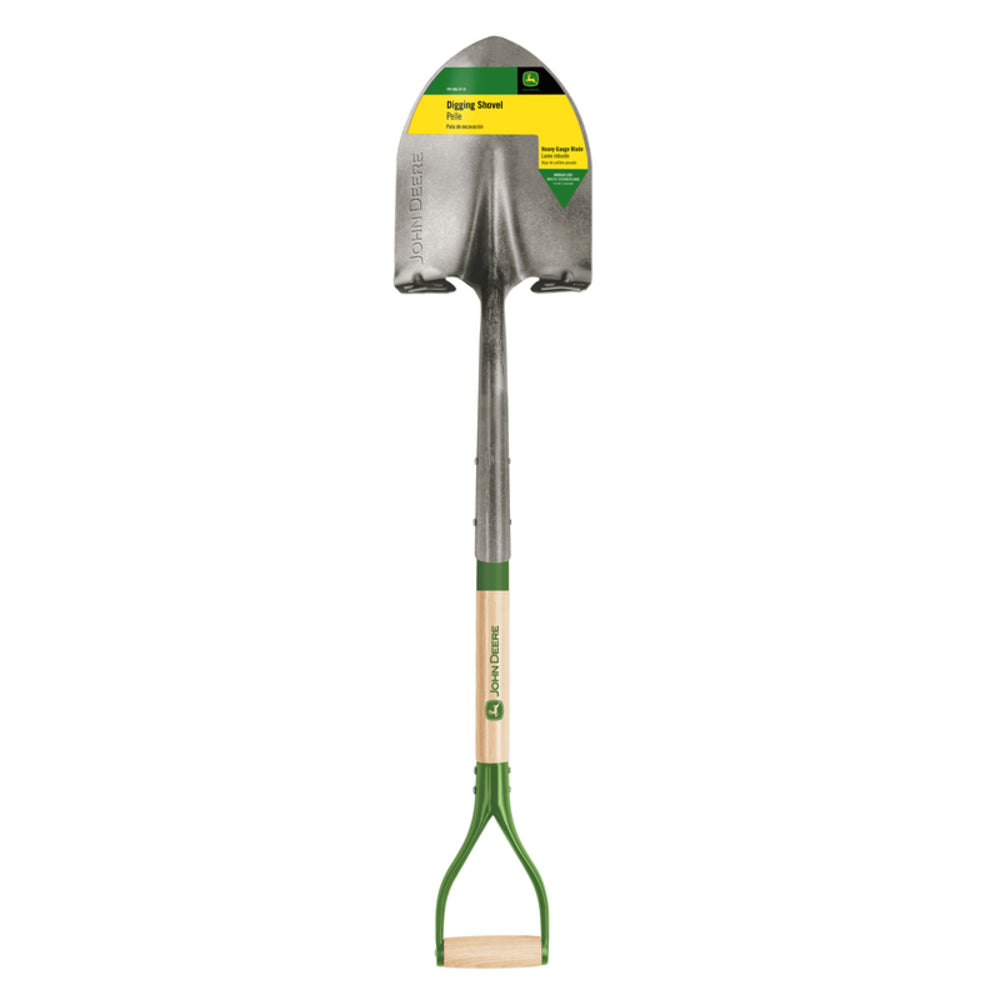 John Deere 7005573 42 in. Steel Digging Shovel with Wood Handle& Green