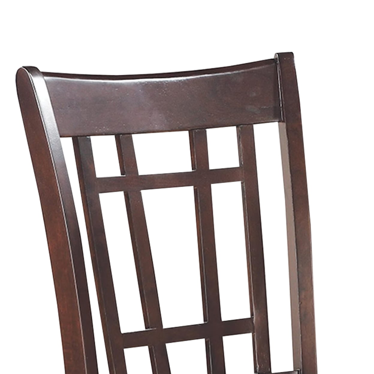 Contemporary Armless Dining Side Chair， Espresso Brown and Black， Set of 2- Saltoro Sherpi