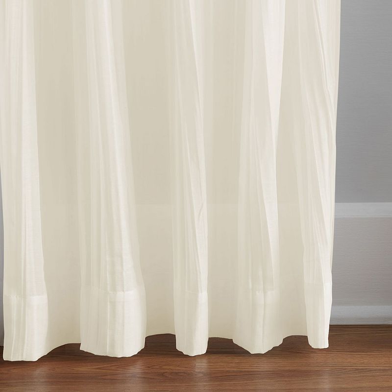 Elrene Home Fashions Jolie Semi-Sheer Tab Top Window Curtain