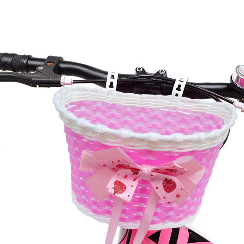 TOYFUNNY 1Pcs Kids Boys Girls Front Bowknot Basket Children Bicycle Shopping Stabilizers