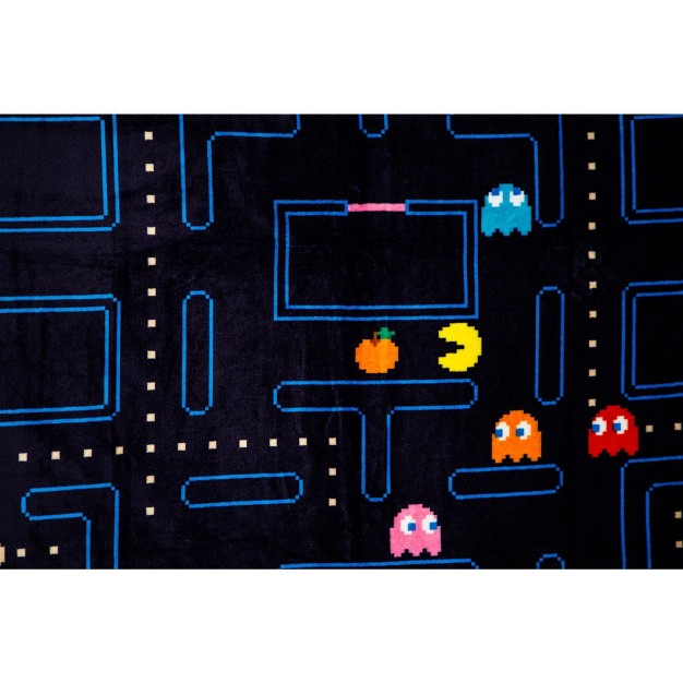 Just Funky Pac man Maze Fleece Throw Blanket Cozy Lightweight Blanket 45 X 60 Inches