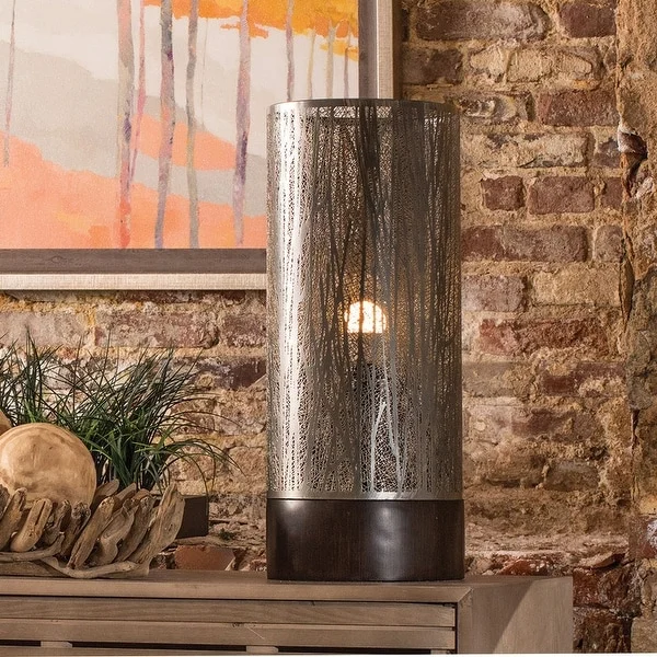 StyleCraft Bryan Keith Berkeley Trees Black Metal Table Lamp