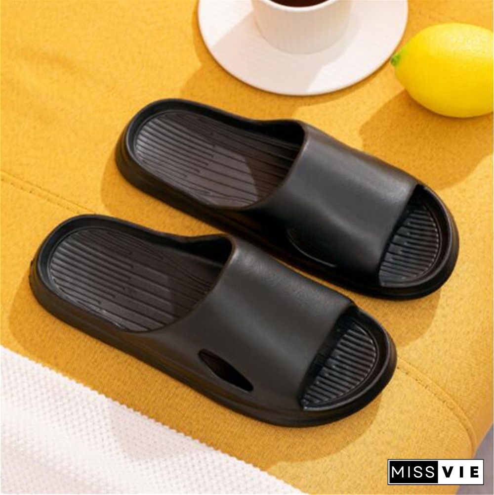 Slippers EVA Soft Sole Slide Sandals Men Women Indoor Bathroom Comfortable Non-slip Home Slippers