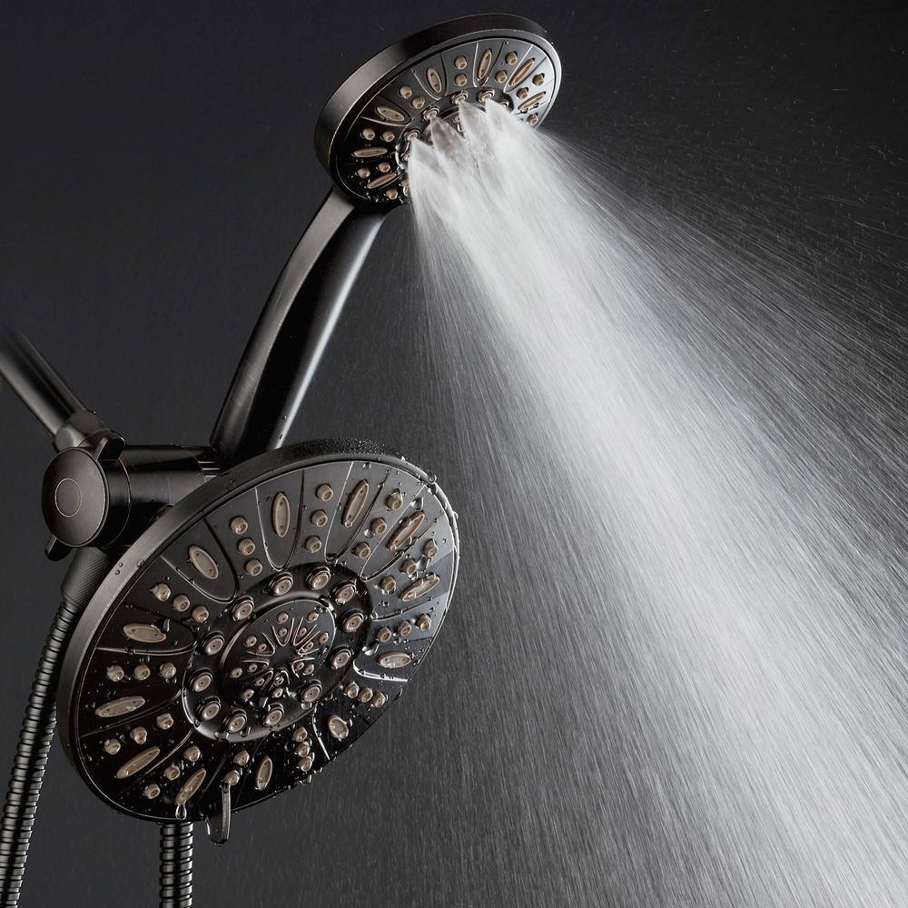 AquaDance 48-spray 7 in. Dual Shower Head and Handheld Shower Head in Oil Rubbed Bronze 9928