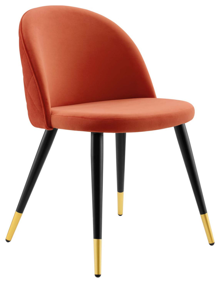 Modway Cordial Performance Velvet dining chairs Set of 2   Midcentury   Dining Chairs   by Morning Design Group  Inc  Houzz