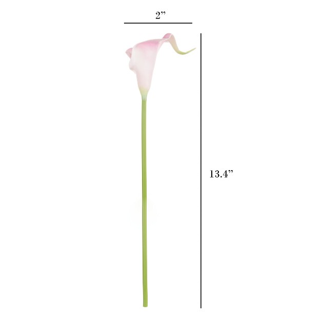 Nature Spring Faux Calla Lily Bundle - 24， Coral