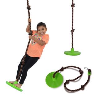 Swurfer Disco 3-in-1 Multi-Purpose Sit Stand and Climb Disc Swing Heavy-Duty Climbing Rope Swing SSW-0002