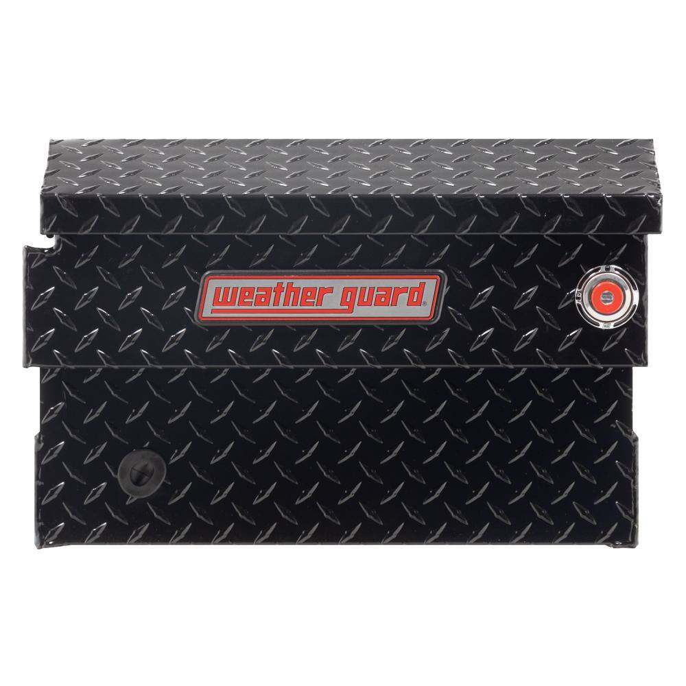 Weather Guard 62.5 in. Gloss Black Aluminum Compact Truck Tool Box 154-5-03