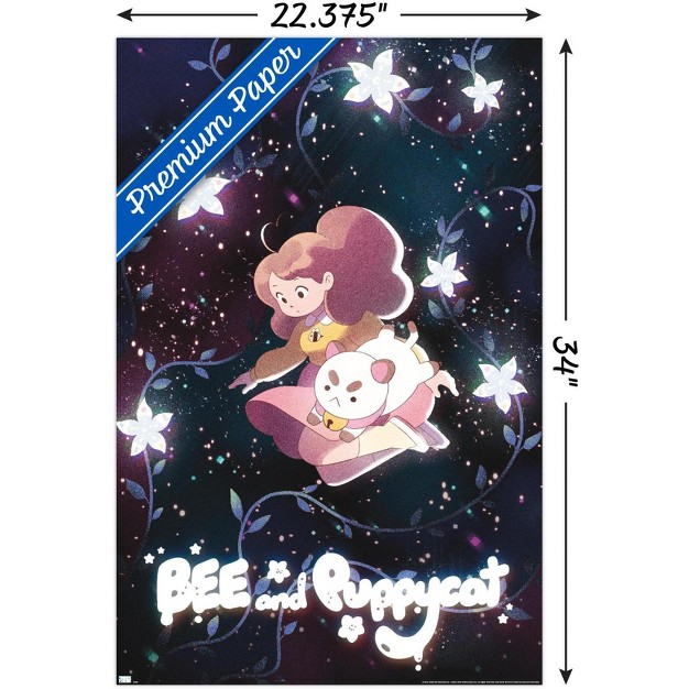 Trends International Bee And Puppycat Space Flowers Key Art Unframed Wall Poster Prints