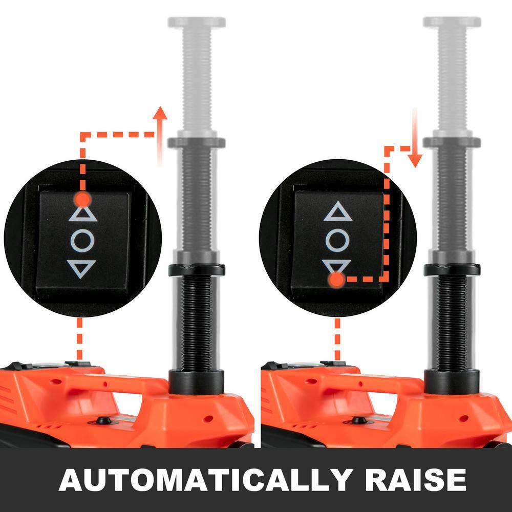 VEVOR Electric Jack 5 T Electric Car Jack 12 Volt DC 11023 lbs. Scissor Jack with LED Flashlight All in One QJD5TDDQJD0000001V0