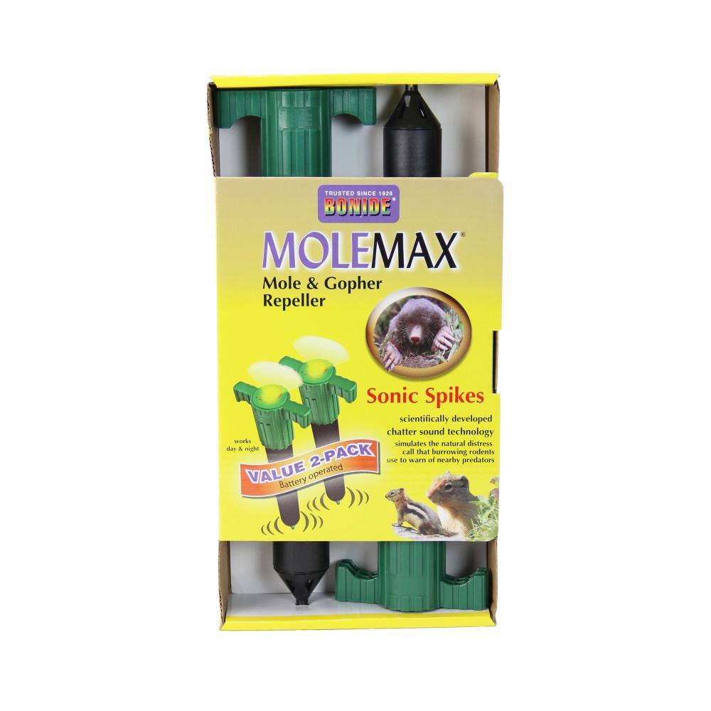 MOLEMAX Sonic Mole Spike Electronic Repellent 2-Pack 90069