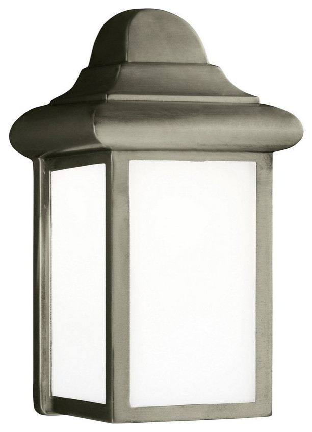 One Light Outdoor Wall Lantern Pewter Finish   Outdoor   Wall Mounts   Traditional   Outdoor Wall Lights And Sconces   by Bailey Street Home  Houzz