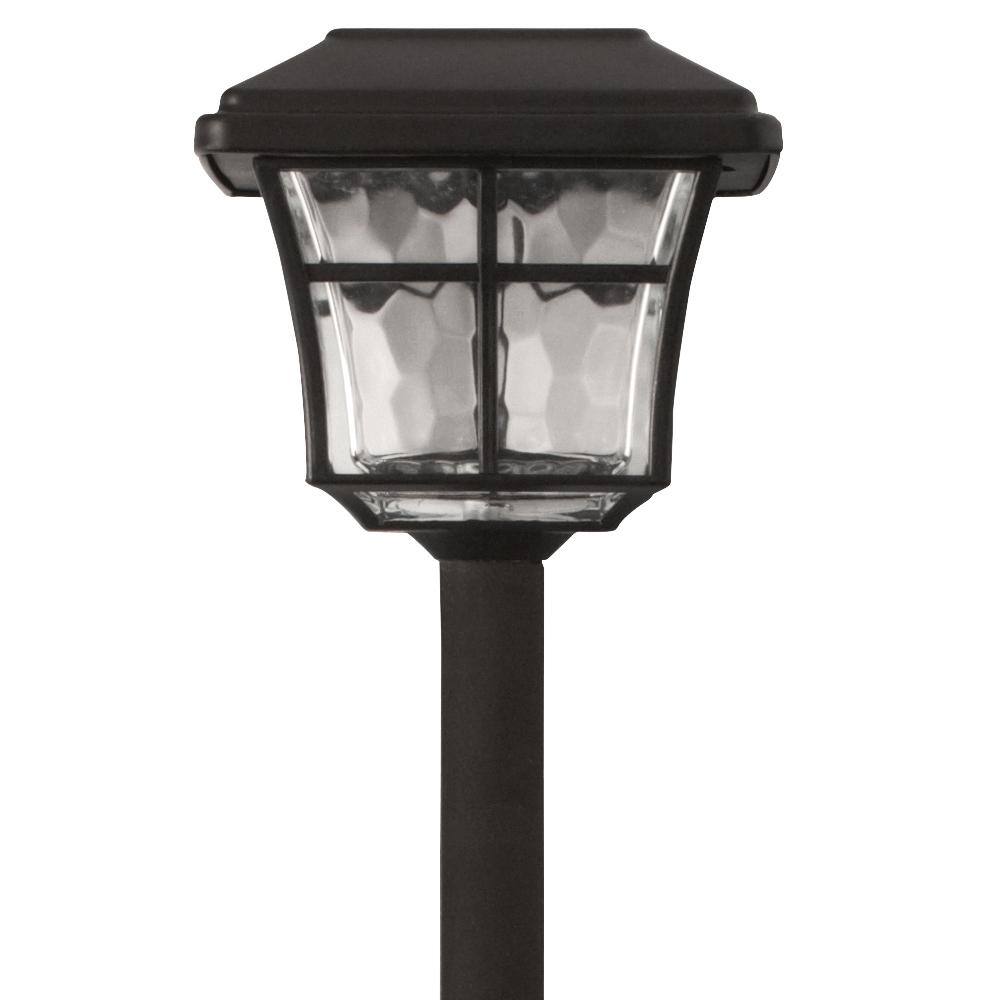 Hampton Bay Grant Solar 10 Lumens Dark Bronze Outdoor Integrated LED 3000K Warm White Landscape Path Light (6-Pack) 84101