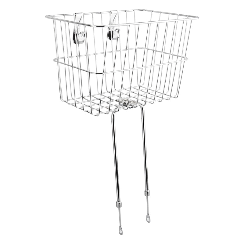 Sunlite Front Basket Wire Silver with Fixed Hardware to fork 14x9x9 Urban Fix