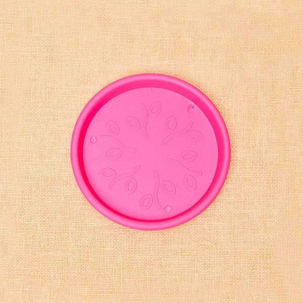 3.7 inch (9 cm) Round Plastic Plate for 4 inch (10 cm) Grower Pots (Dark Pink) (set of 6)