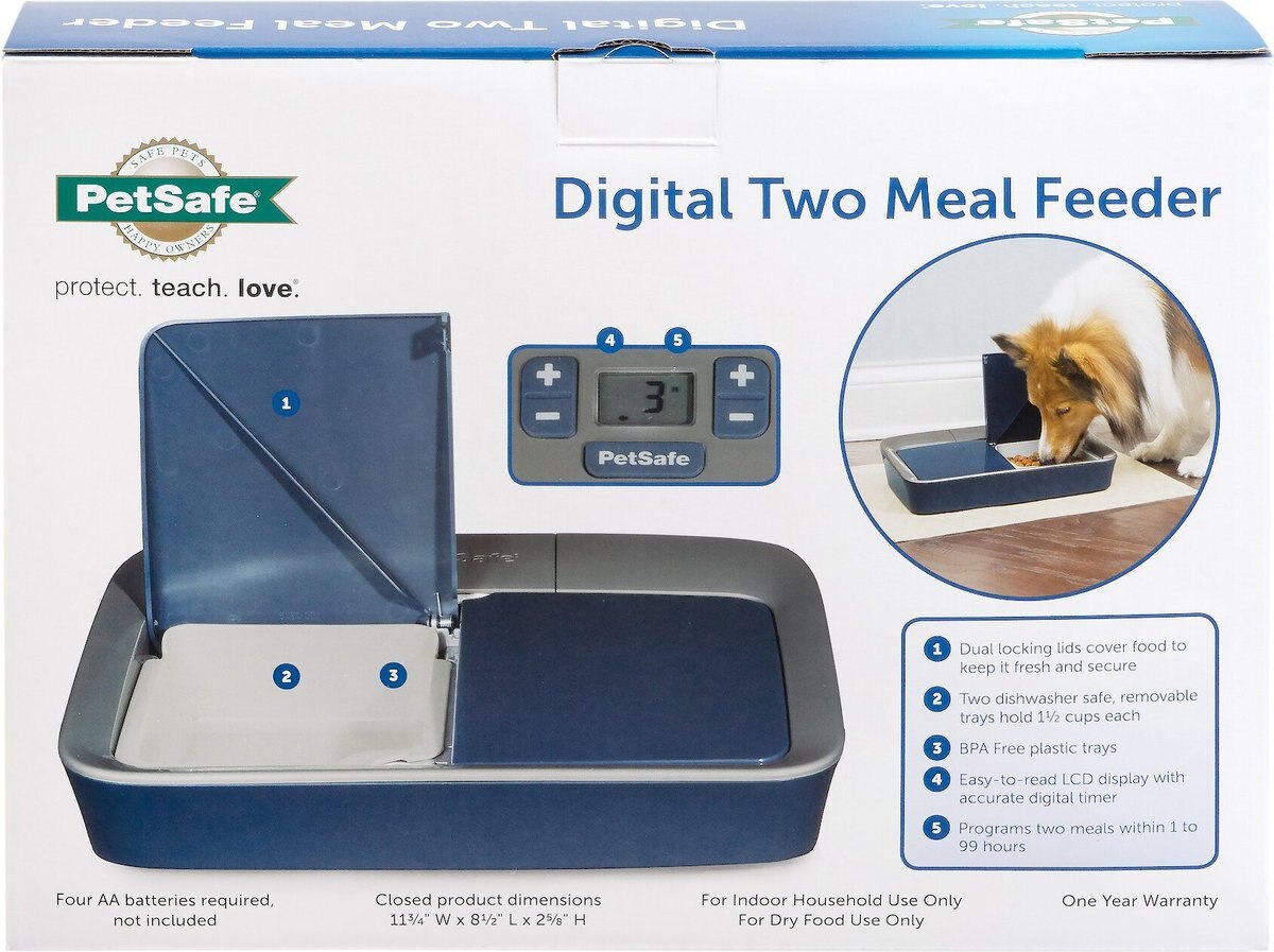 PetSafe Digital 2-Meal Automatic Dog and Cat Feeder