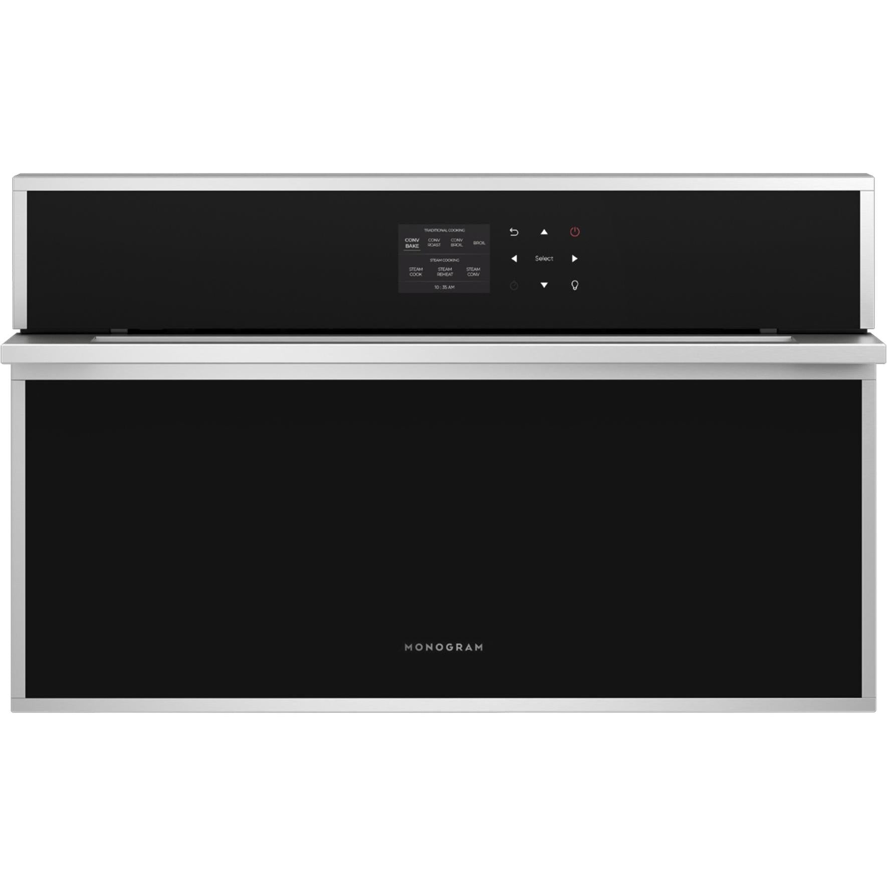 Monogram 30-inch, 1.3 cu.ft. Built-in Single Wall Oven with Steam Cooking ZMB9031SNSS