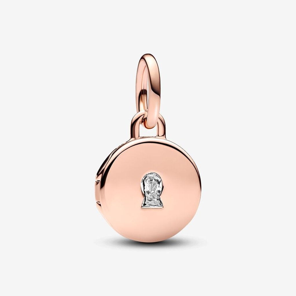 PANDORA  Openable & Engravable Love Locket Dangle Charm - 14k Rose gold-plated unique metal blend