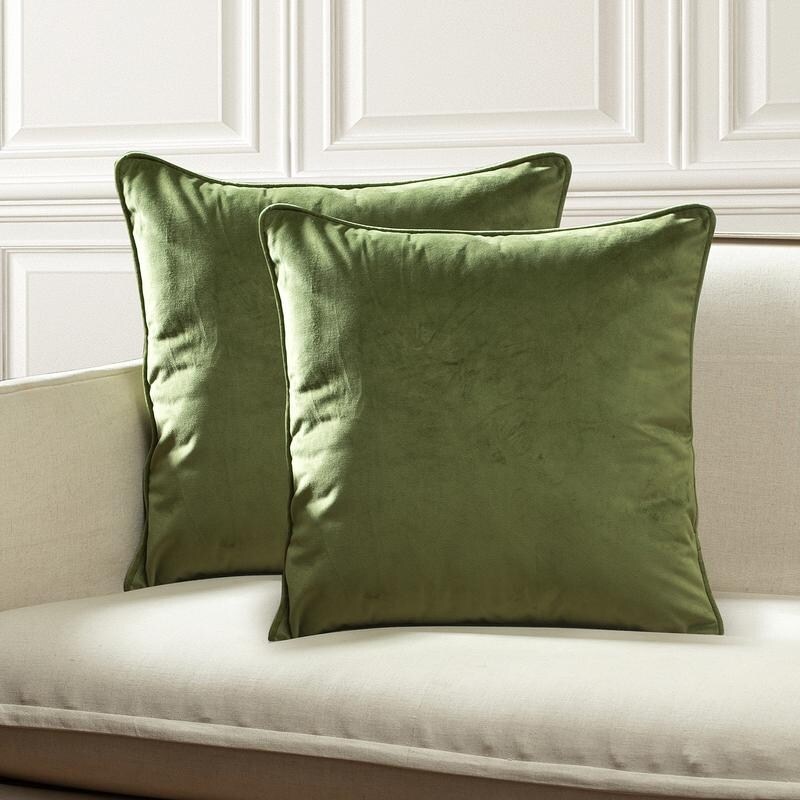 HULALA HOME Gracewood Hollow Osmanagic Velvet Pillow Covers (Set of 2)