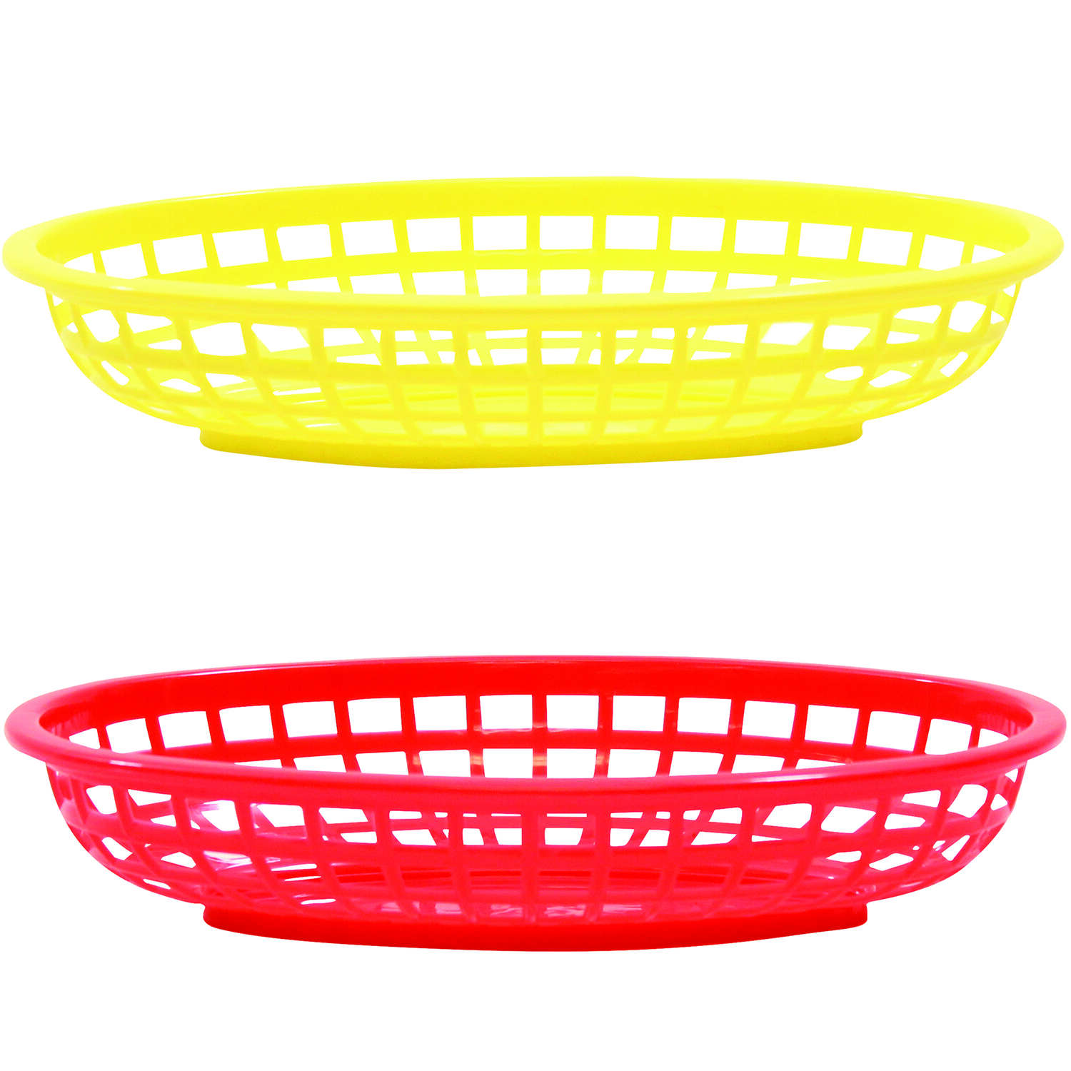 TableCraft Red/Yellow Plastic Food Baskets