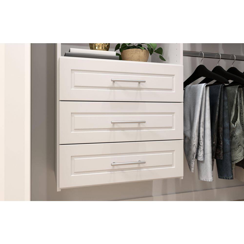 Closet Evolution Modern Raised Elite 25 in. W White Wood Closet System WH65