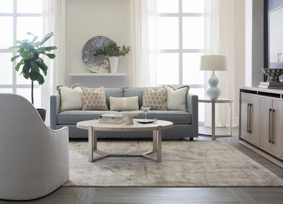 Denizen Round Lamp Table   Transitional   Side Tables And End Tables   by Lexington Home Brands  Houzz