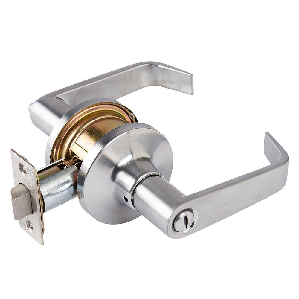 Universal Hardware Universal Hardware Light Duty Commercial Privacy (bedbath) Lever ADA UL 3-Hr Fire ANSI Grade 2 Satin Chrome Finish UH40048