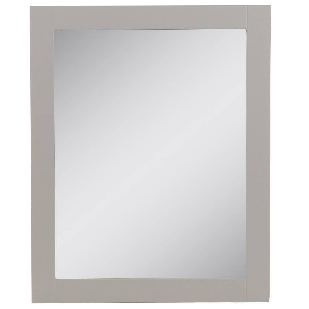 Glacier Bay Del Mar 24 in. W x 30 in. H Framed Wall Mirror in Gray DMWM24-KG