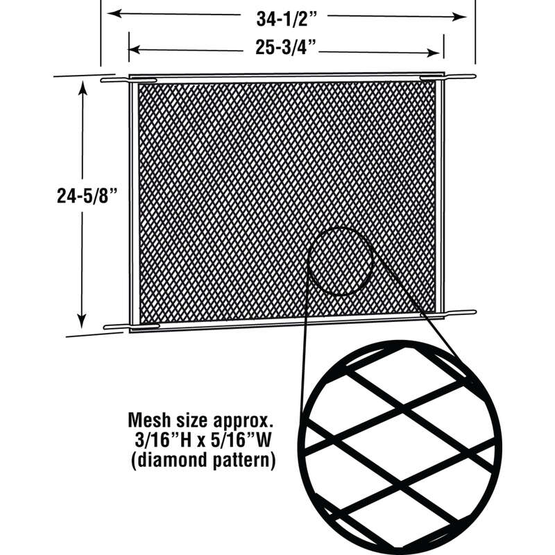 Prime-Line Bronze Aluminum Screen Door Grille 1 pc