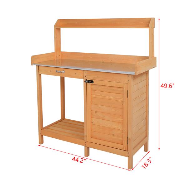 Garden Workbench With Drawers And Cabinets