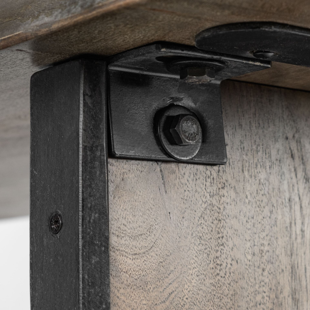 Ledger II Medium Brown Live Edge Solid Wood Console Table   Transitional   Console Tables   by HedgeApple  Houzz