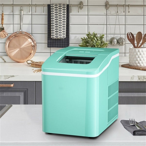 26lbs/24h Portable Countertop Ice Maker Machine Ice Maker with Scoop