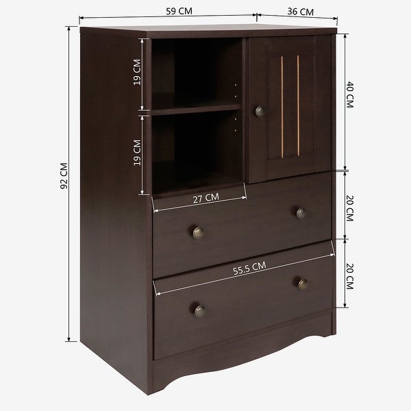 23.2'' Wide 2 Drawer Storage Cabinet