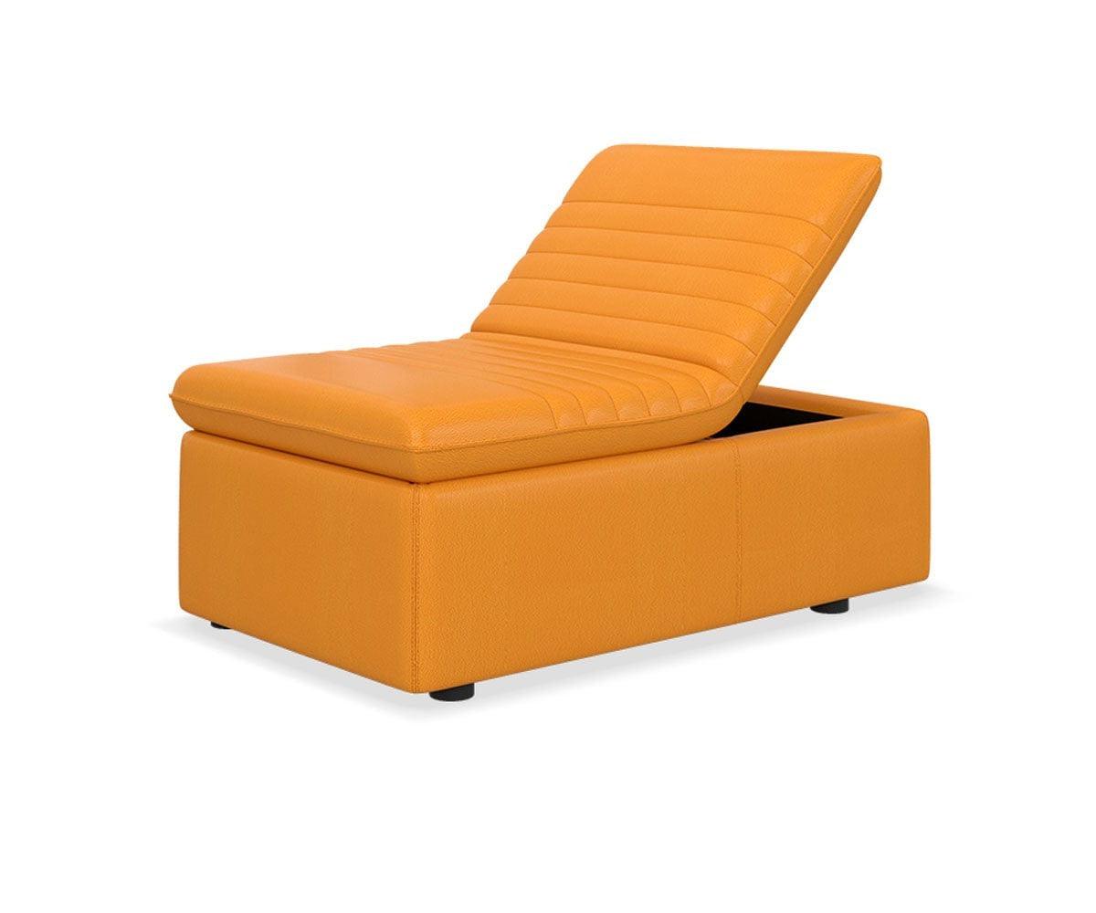 Tobi Leather Storage Ottoman & Chair