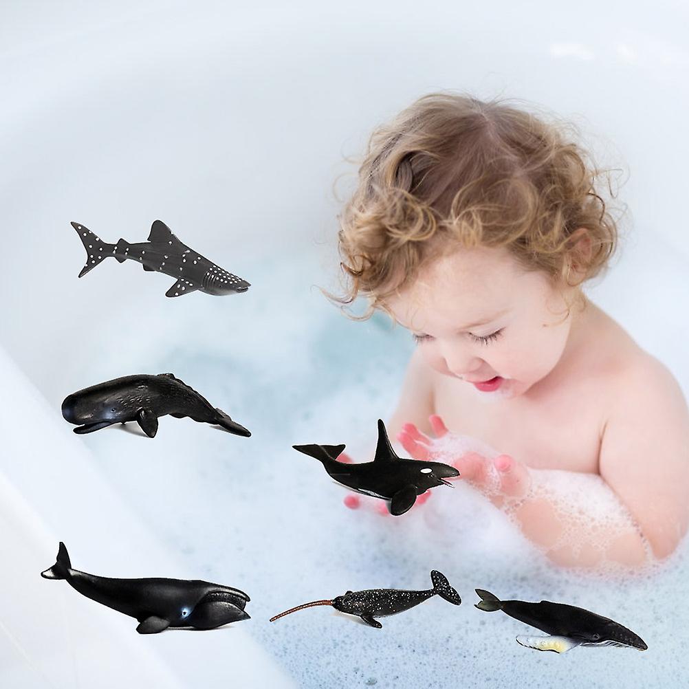 6pcs/set Simulated Sea Toy Animals Figures Plastic Marine Bath Toy Models Children Educational Toy