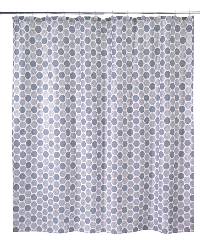 Avanti Dotted Circle Printed Shower Curtain 72 x 72