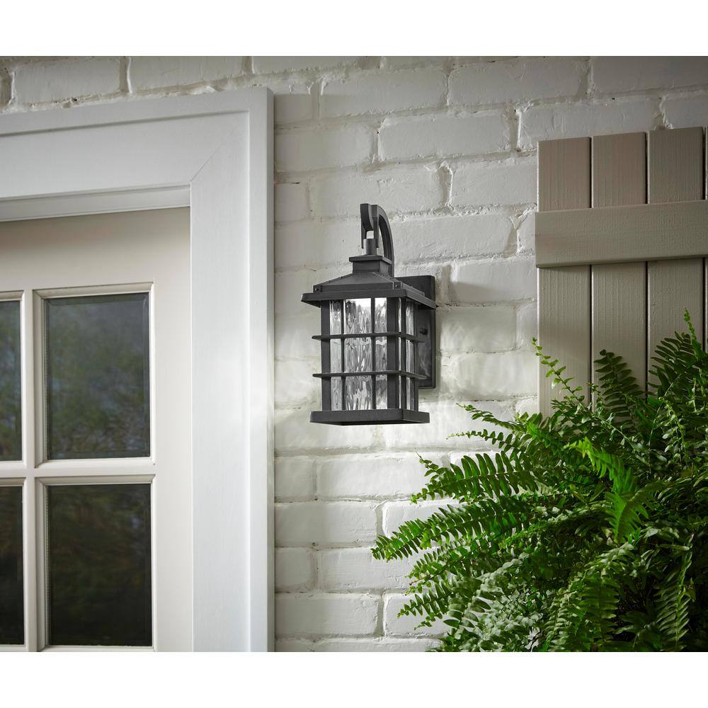 Home Decorators Collection Summit Ridge Collection Zinc Outdoor Integrated LED Wall Lantern Sconce CQH1691LS